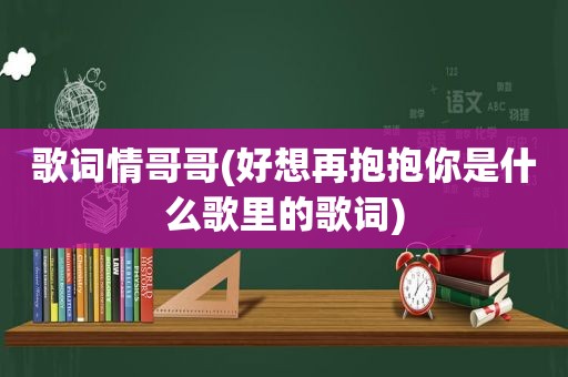 歌词情哥哥(好想再抱抱你是什么歌里的歌词)