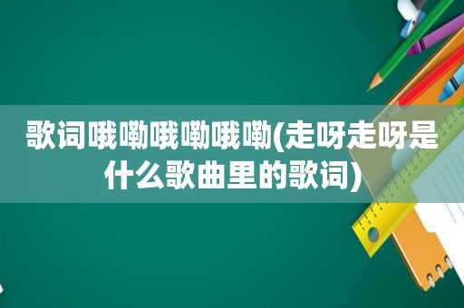 歌词哦嘞哦嘞哦嘞(走呀走呀是什么歌曲里的歌词)