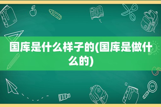 国库是什么样子的(国库是做什么的)