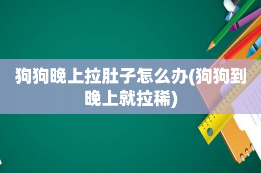 狗狗晚上拉肚子怎么办(狗狗到晚上就拉稀)  第1张