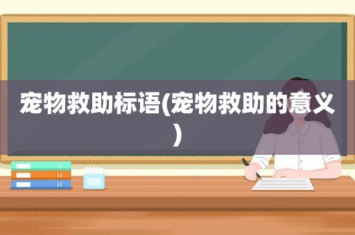 宠物救助标语(宠物救助的意义)  第1张