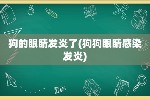 狗的眼睛发炎了(狗狗眼睛感染发炎)