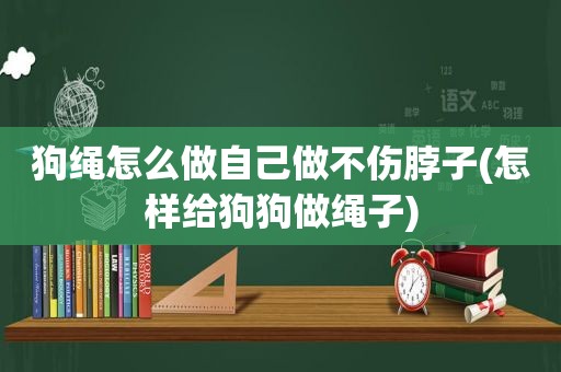 狗绳怎么做自己做不伤脖子(怎样给狗狗做绳子)