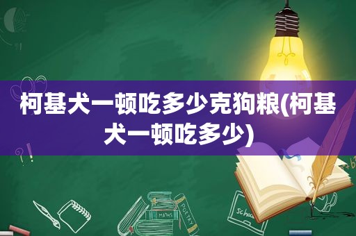 柯基犬一顿吃多少克狗粮(柯基犬一顿吃多少)