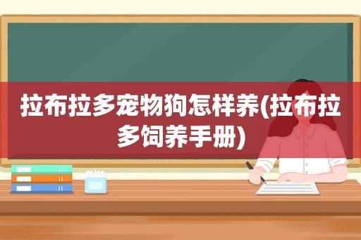 拉布拉多宠物狗怎样养(拉布拉多饲养手册)