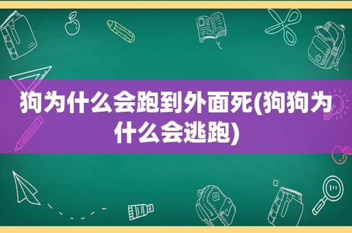 狗为什么会跑到外面死(狗狗为什么会逃跑)