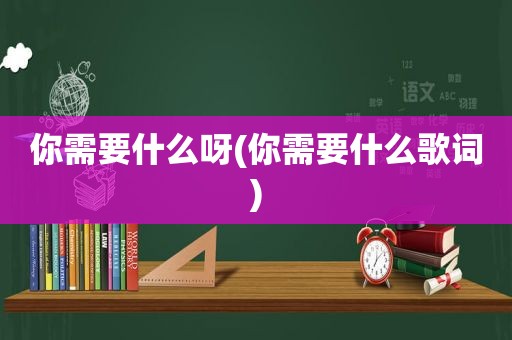 你需要什么呀(你需要什么歌词)