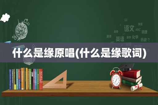 什么是缘原唱(什么是缘歌词)