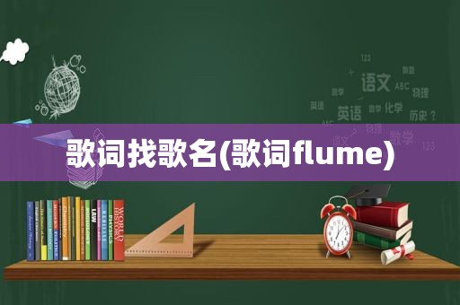 歌词找歌名(歌词flume)