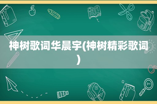 神树歌词华晨宇(神树精彩歌词)