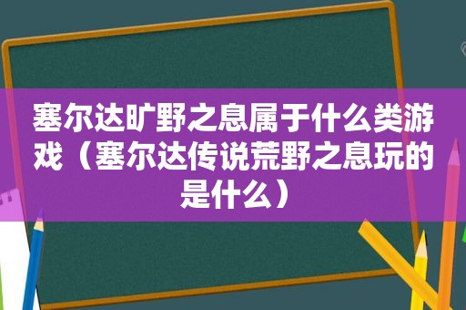 塞尔达旷野之息属于什么类游戏（塞尔达传说荒野之息玩的是什么）