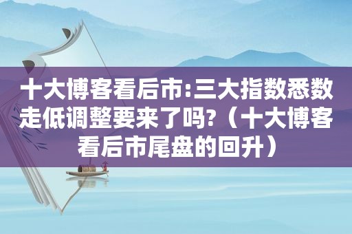 十大博客看后市:三大指数悉数走低调整要来了吗?（十大博客看后市尾盘的回升）