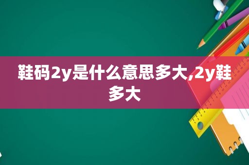 鞋码2y是什么意思多大,2y鞋多大