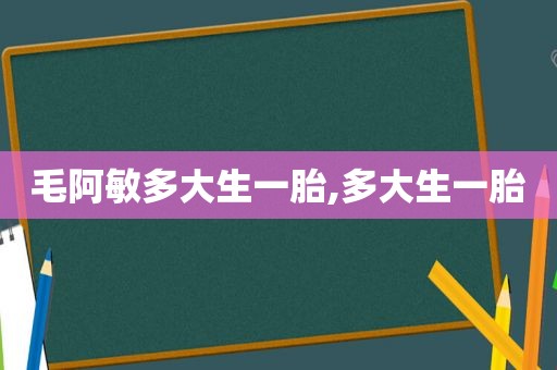 毛阿敏多大生一胎,多大生一胎