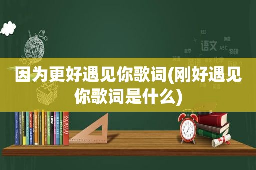 因为更好遇见你歌词(刚好遇见你歌词是什么)