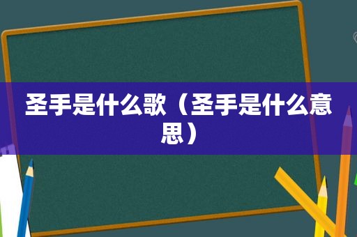 圣手是什么歌（圣手是什么意思）