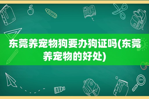 东莞养宠物狗要办狗证吗(东莞养宠物的好处)