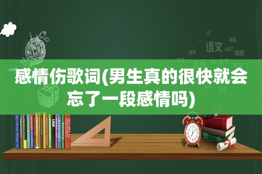 感情伤歌词(男生真的很快就会忘了一段感情吗)