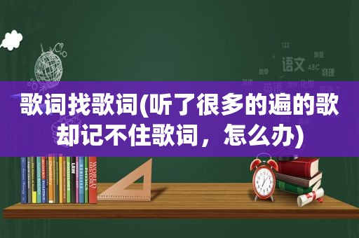 歌词找歌词(听了很多的遍的歌却记不住歌词，怎么办)