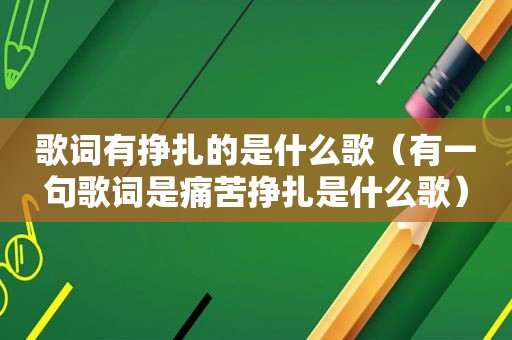 歌词有挣扎的是什么歌（有一句歌词是痛苦挣扎是什么歌）