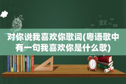 对你说我喜欢你歌词(粤语歌中有一句我喜欢你是什么歌)