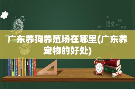 广东养狗养殖场在哪里(广东养宠物的好处)