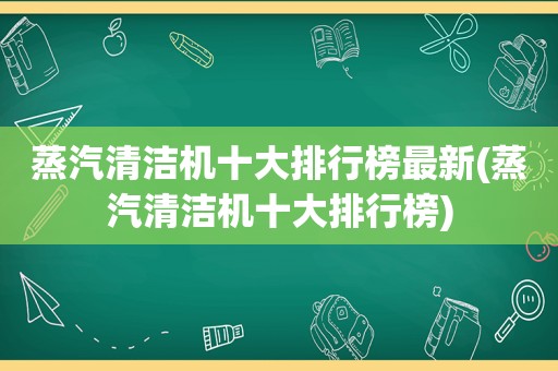 蒸汽清洁机十大排行榜最新(蒸汽清洁机十大排行榜)