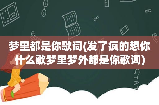 梦里都是你歌词(发了疯的想你什么歌梦里梦外都是你歌词)