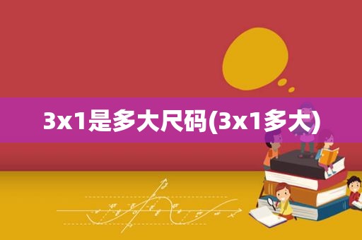 3x1是多大尺码(3x1多大)