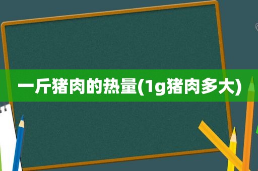 一斤猪肉的热量(1g猪肉多大)