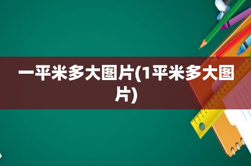 一平米多大图片(1平米多大图片)