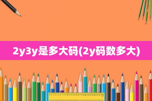 2y3y是多大码(2y码数多大)