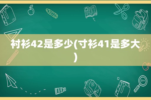 衬衫42是多少(寸衫41是多大)