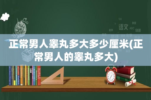 正常男人睾丸多大多少厘米(正常男人的睾丸多大)