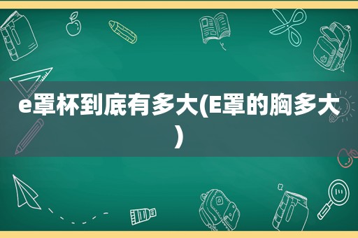 e罩杯到底有多大(E罩的胸多大)