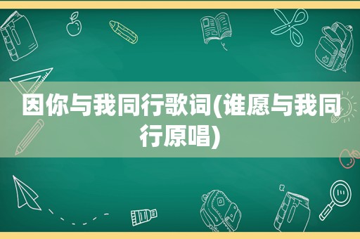 因你与我同行歌词(谁愿与我同行原唱)