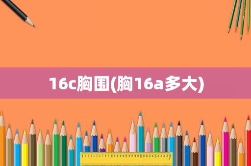 16c胸围(胸16a多大)