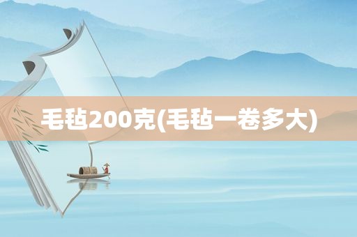 毛毡200克(毛毡一卷多大)