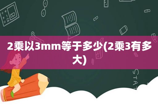 2乘以3mm等于多少(2乘3有多大)