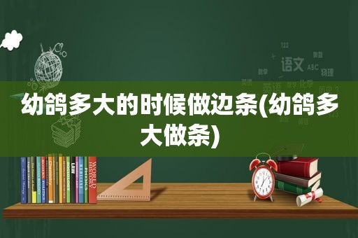 幼鸽多大的时候做边条(幼鸽多大做条)