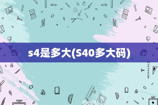 s4是多大(S40多大码)