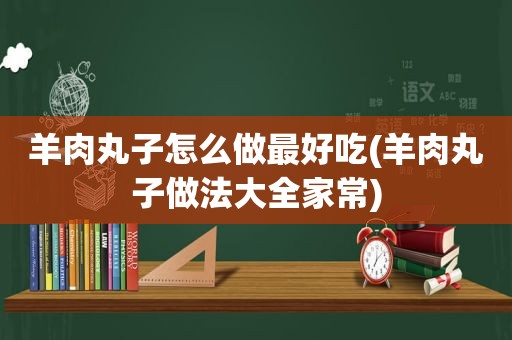 羊肉丸子怎么做最好吃(羊肉丸子做法大全家常)