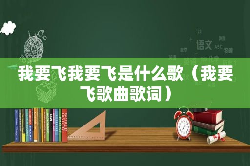 我要飞我要飞是什么歌（我要飞歌曲歌词）