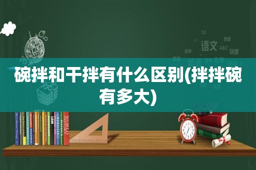 碗拌和干拌有什么区别(拌拌碗有多大)