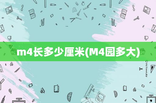 m4长多少厘米(M4园多大)