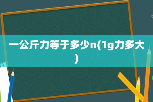 一公斤力等于多少n(1g力多大)