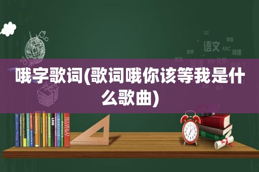 哦字歌词(歌词哦你该等我是什么歌曲)