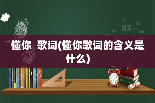 懂你  歌词(懂你歌词的含义是什么)