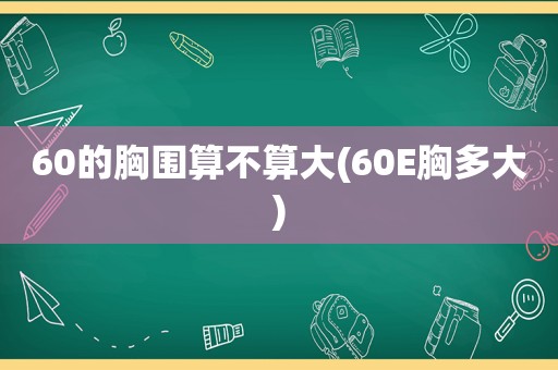 60的胸围算不算大(60E胸多大)