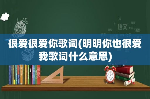 很爱很爱你歌词(明明你也很爱我歌词什么意思)